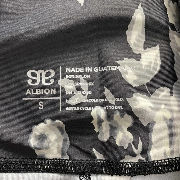Albion Leggings High-Waisted Cropped Antigua Slate Floral‎ Print Gray Size Small - Picture 9 of 9